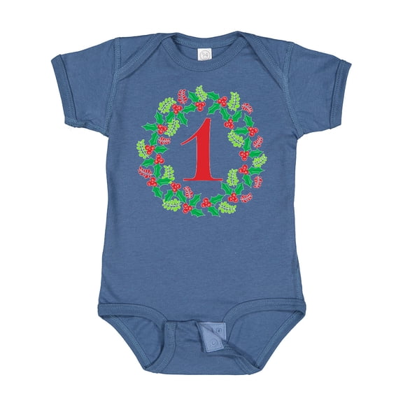 Inktastic Christmas First Birthday One Year Old Boys or Girls Baby Bodysuit