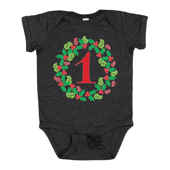 Inktastic Christmas First Birthday One Year Old Boys or Girls Baby Bodysuit