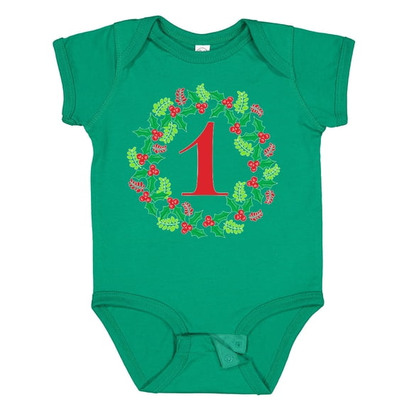Inktastic Christmas First Birthday One Year Old Boys or Girls Baby Bodysuit