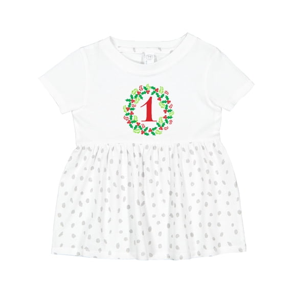 Inktastic Christmas First Birthday One Year Old Girls Baby Dress