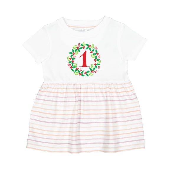 Inktastic Christmas First Birthday One Year Old Girls Baby Dress