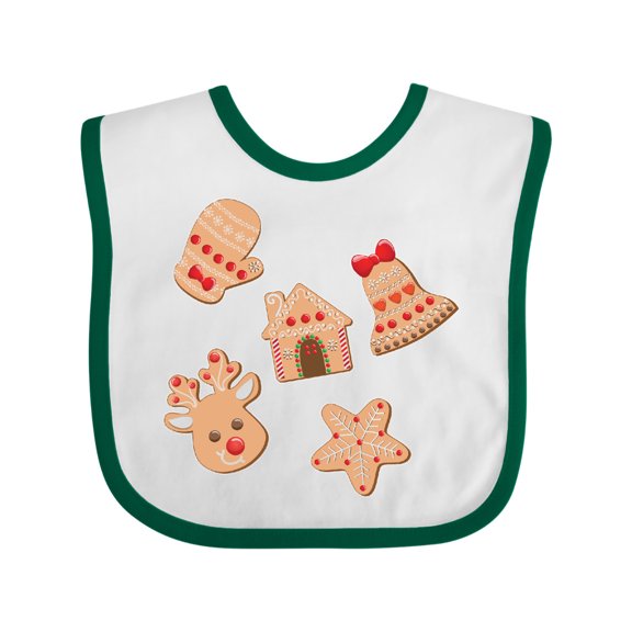 Inktastic Christmas Gingerbread Cookies Boys or Girls Baby Bib