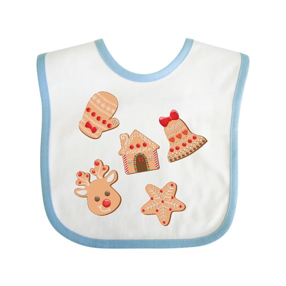 Inktastic Christmas Gingerbread Cookies Boys or Girls Baby Bib