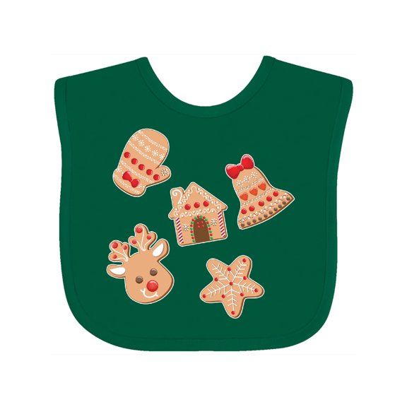 Inktastic Christmas Gingerbread Cookies Boys or Girls Baby Bib