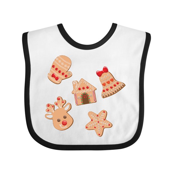 Inktastic Christmas Gingerbread Cookies Boys or Girls Baby Bib