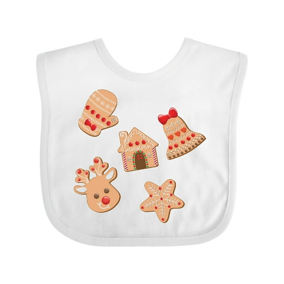 Inktastic Christmas Gingerbread Cookies Boys or Girls Baby Bib