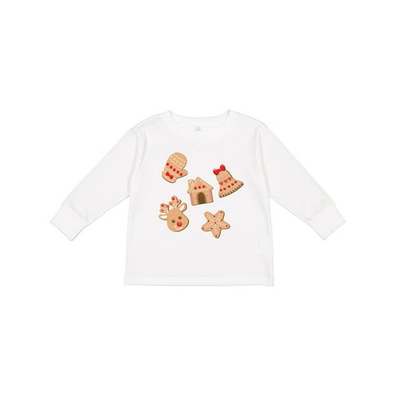 Inktastic Christmas Gingerbread Cookies Boys or Girls Long Sleeve Toddler T-Shirt
