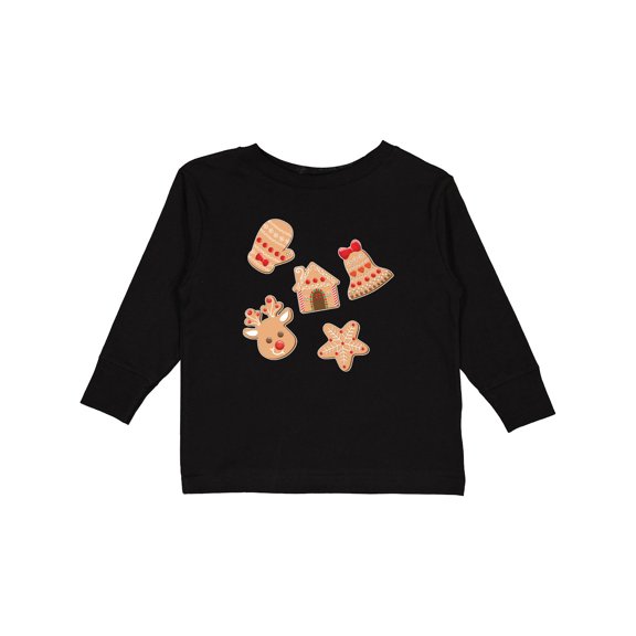 Inktastic Christmas Gingerbread Cookies Boys or Girls Long Sleeve Toddler T-Shirt