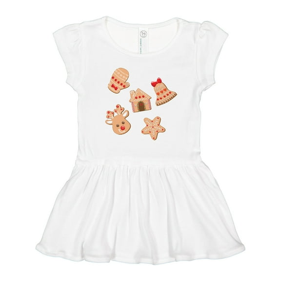 Inktastic Christmas Gingerbread Cookies Girls Toddler Dress