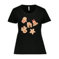 thumbnail image 1 of Inktastic Christmas Gingerbread Cookies Women's Plus Size T-Shirt, 1 of 5