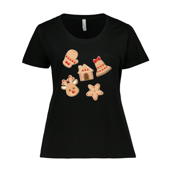 Inktastic Christmas Gingerbread Cookies Women's Plus Size T-Shirt