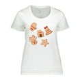 thumbnail image 1 of Inktastic Christmas Gingerbread Cookies Women's Plus Size T-Shirt, 1 of 5