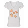 thumbnail image 1 of Inktastic Christmas Gingerbread Cookies Women's V-Neck T-Shirt, 1 of 5