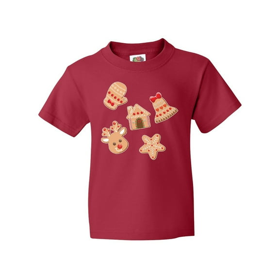 Inktastic Christmas Gingerbread Cookies Youth T-Shirt