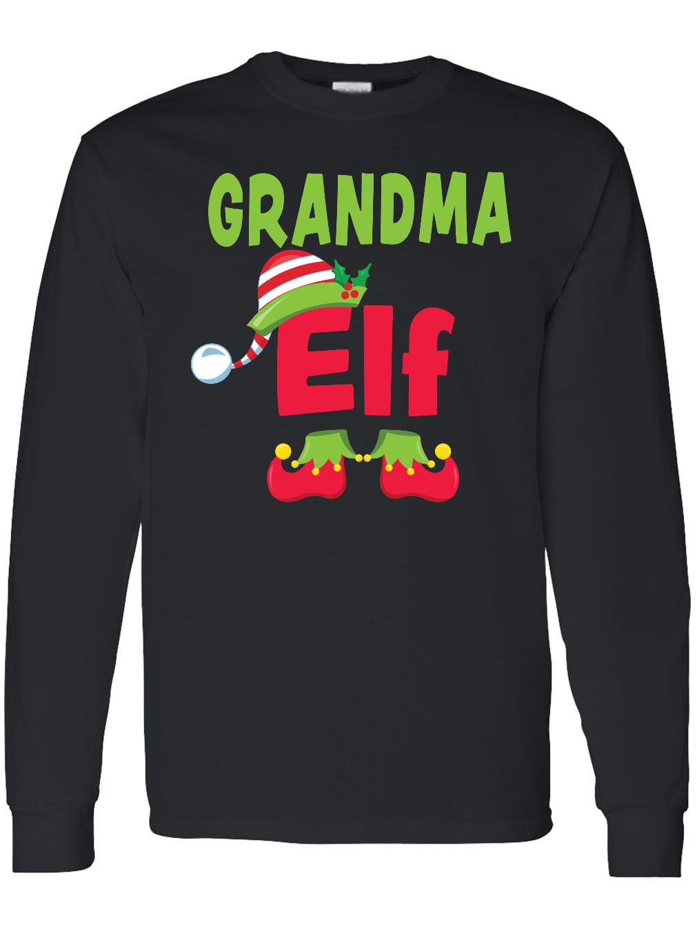 Inktastic Christmas Grandma Elf Long Sleeve T-Shirt