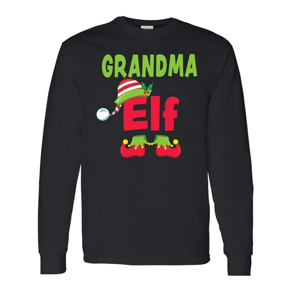 Inktastic Christmas Grandma Elf Long Sleeve T-Shirt