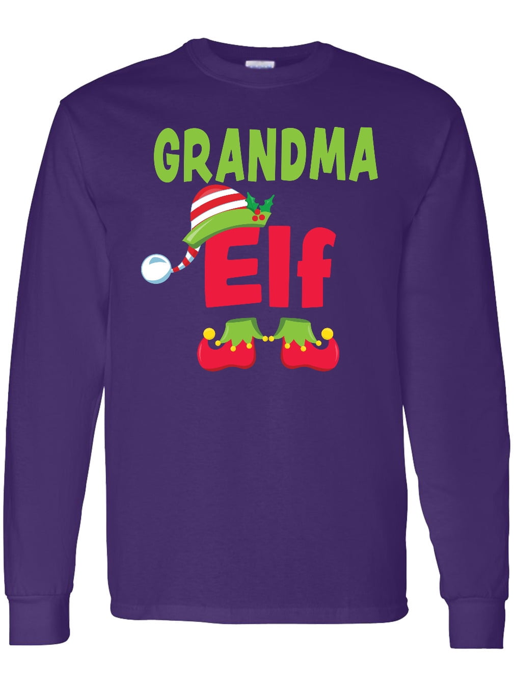 Inktastic Christmas Grandma Elf Long Sleeve T-Shirt