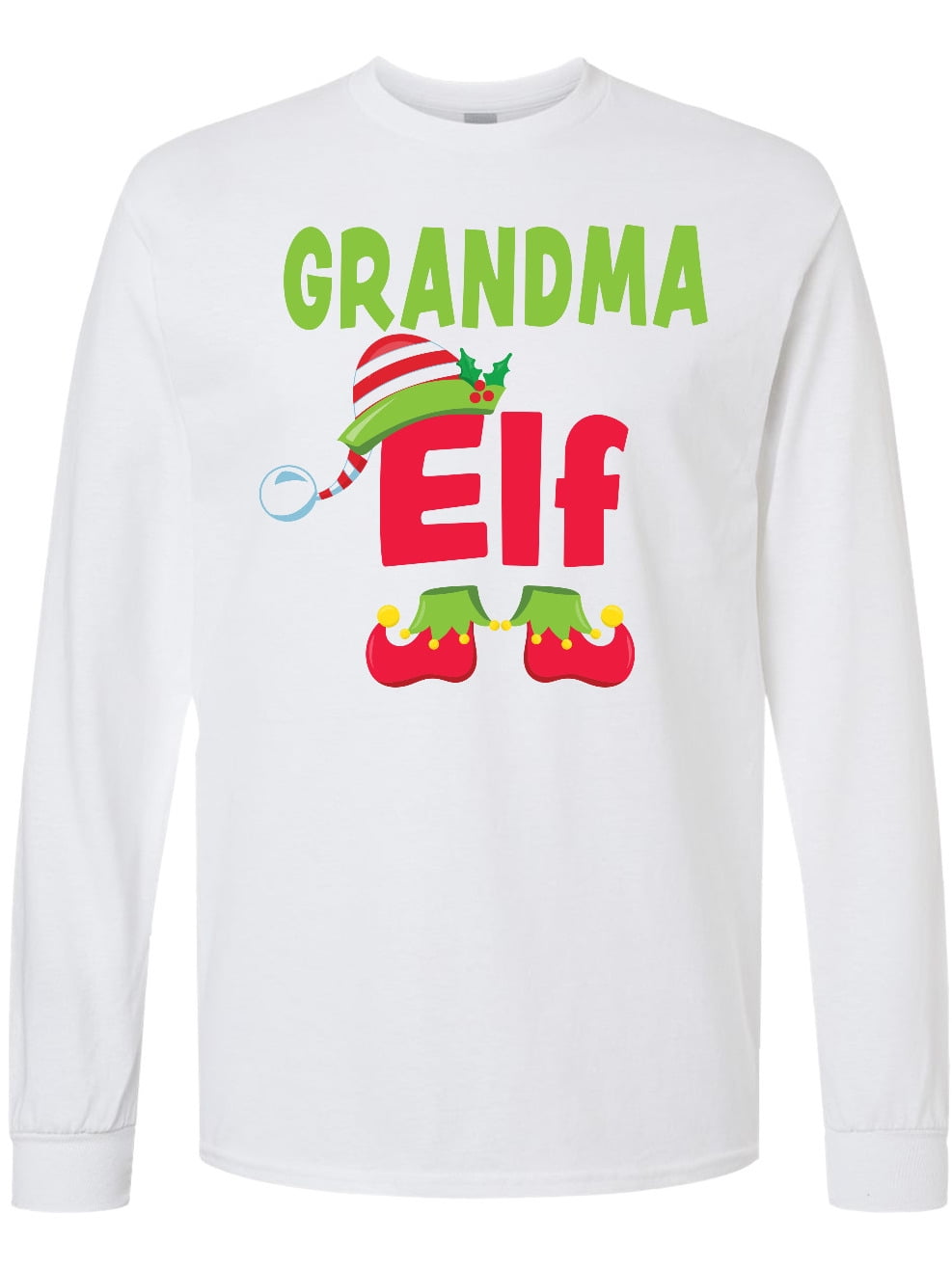 Inktastic Christmas Grandma Elf Long Sleeve T-Shirt