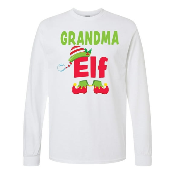Inktastic Christmas Grandma Elf Long Sleeve T-Shirt
