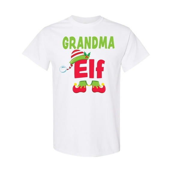 Inktastic Christmas Grandma Elf T-Shirt