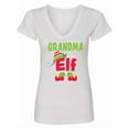 thumbnail image 1 of Inktastic Christmas Grandma Elf Women's V-Neck T-Shirt, 1 of 5