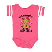 Inktastic Christmas Grannie's Little Reindeer with Candy Canes Boys or Girls Baby Bodysuit