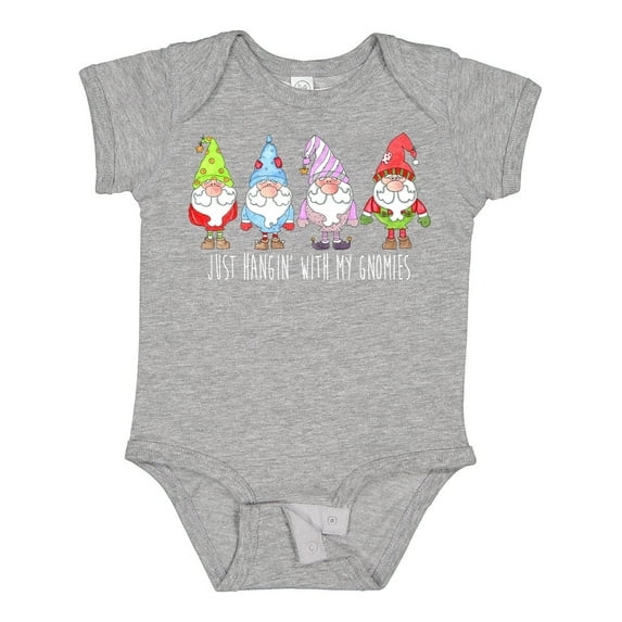 Inktastic Christmas Hangin with My Gnomies Boys or Girls Baby Bodysuit