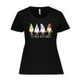 thumbnail image 1 of Inktastic Christmas Hangin with My Gnomies Women's Plus Size T-Shirt, 1 of 5