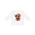 thumbnail image 1 of Inktastic Christmas Highland Cow Boys or Girls Long Sleeve Toddler T-Shirt, 1 of 5