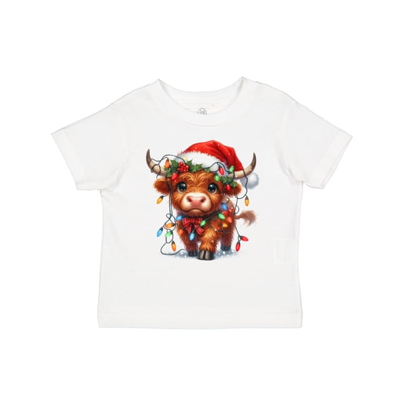 Inktastic Christmas Highland Cow Boys or Girls Toddler T-Shirt