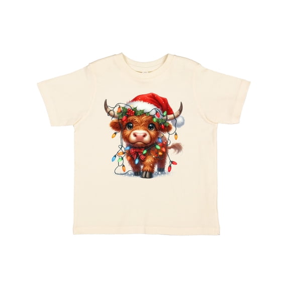 Inktastic Christmas Highland Cow Boys or Girls Toddler T-Shirt