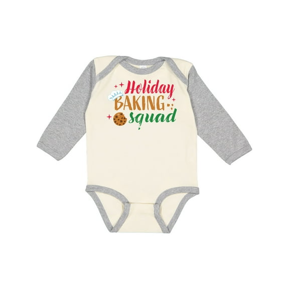 Inktastic Christmas Holiday Baking Squad Boys or Girls Long Sleeve Baby Bodysuit