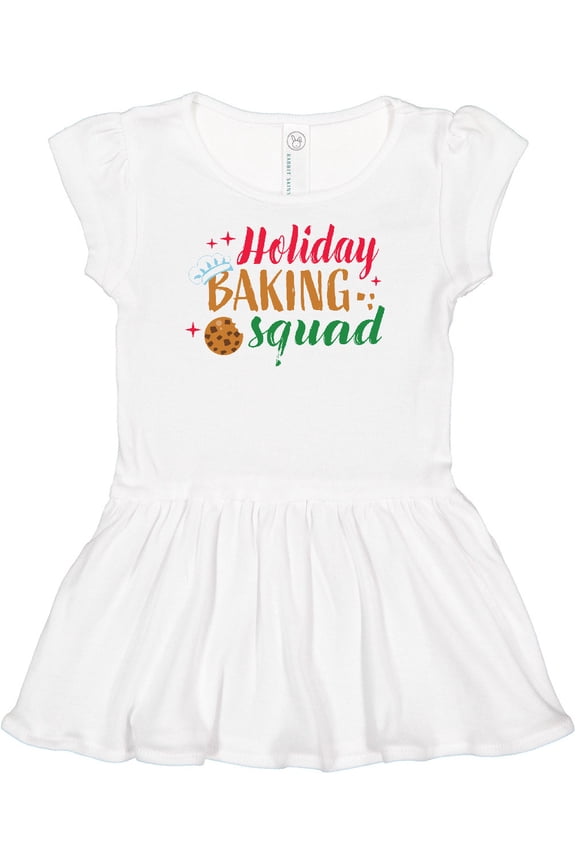 Christmas Holiday Baking Squad Girls Baby Dress