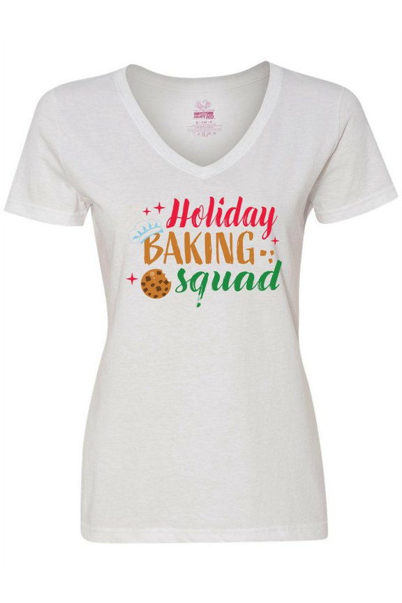 Christmas Holiday Baking Squad Women's V-Neck T-Shirt