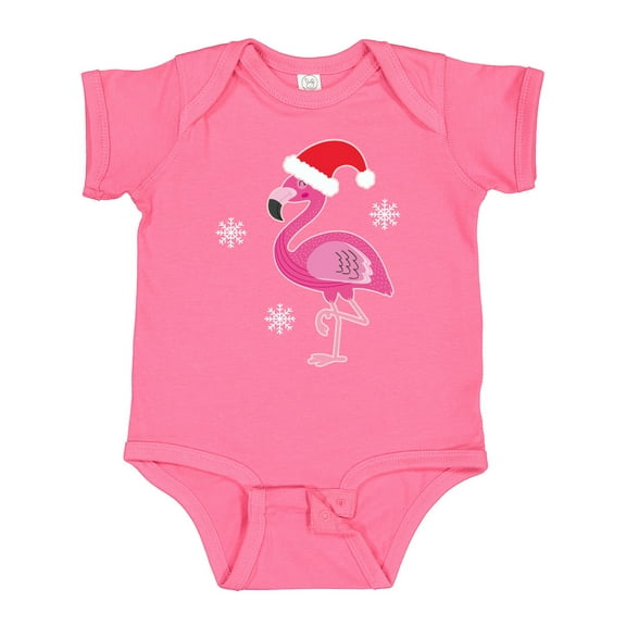 Inktastic Christmas Holiday Cute Flamingo Girls Baby Bodysuit
