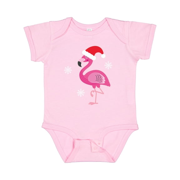 Inktastic Christmas Holiday Cute Flamingo Girls Baby Bodysuit