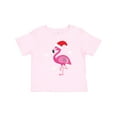 thumbnail image 1 of Inktastic Christmas Holiday Cute Flamingo Girls Toddler T-Shirt, 1 of 5