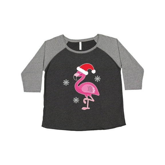 Inktastic Christmas Holiday Cute Flamingo Women's Plus Size T-Shirt