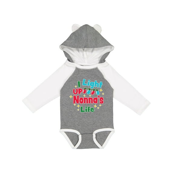 Inktastic Christmas I Light Up Nonna's Life Boys or Girls Long Sleeve Baby Bodysuit