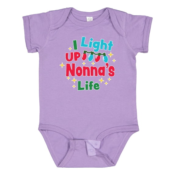 Inktastic Christmas I Light up Nonna's Life Boys or Girls Baby Bodysuit