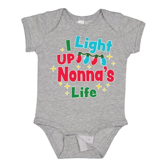 Inktastic Christmas I Light up Nonna's Life Boys or Girls Baby Bodysuit