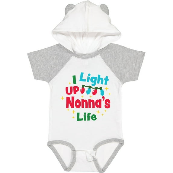 Inktastic Christmas I Light up Nonna's Life Boys or Girls Baby Bodysuit