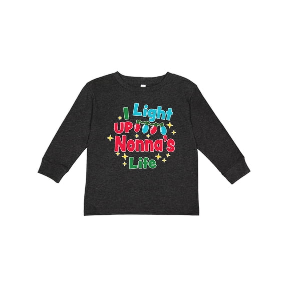 Inktastic Christmas I Light up Nonna's Life Boys or Girls Long Sleeve Toddler T-Shirt
