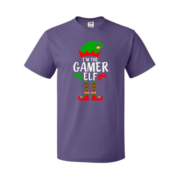 Inktastic Christmas I'm the Gamer Elf Cute Elf Hat and Elf Shoes T-Shirt