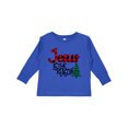 thumbnail image 1 of Inktastic Christmas Jesus is the Reason with Green Plaid Tree Boys or Girls Long Sleeve Toddler T-Shirt, 1 of 5