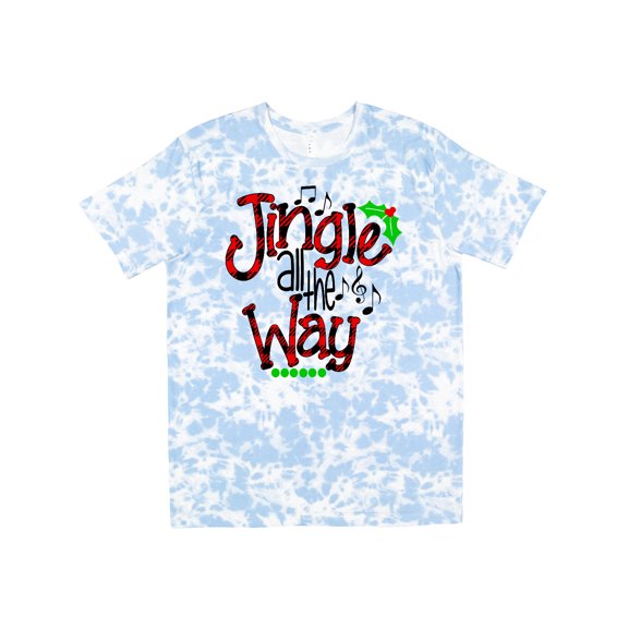 Inktastic Christmas Jingle All the Way with Music Notes and Holly T-Shirt