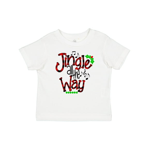 Inktastic Christmas Jingle all the Way with Music Notes and Holly Boys or Girls Baby T-Shirt