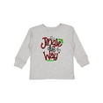 thumbnail image 1 of Inktastic Christmas Jingle All the Way with Music Notes and Holly Boys or Girls Long Sleeve Toddler T-Shirt, 1 of 5