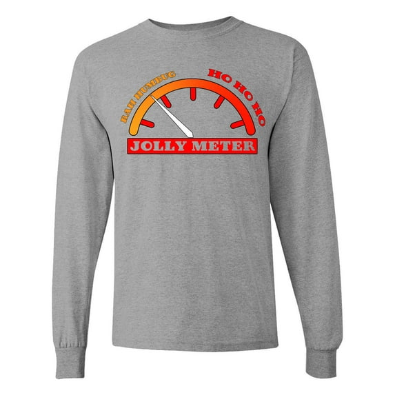 Inktastic Christmas Jolly Meter Bah Humbug Long Sleeve T-Shirt