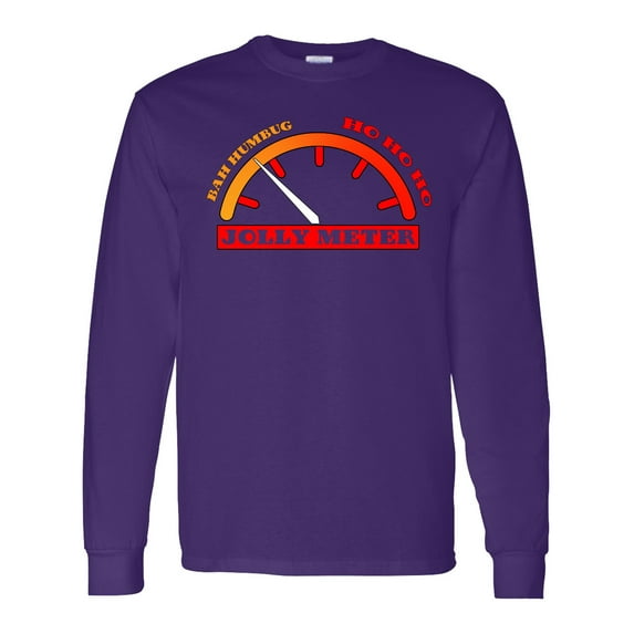Inktastic Christmas Jolly Meter Bah Humbug Long Sleeve T-Shirt